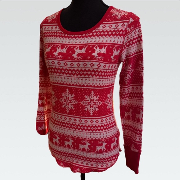 Old navy Red and White Patterned pajama set size s - Picture 4 of 16